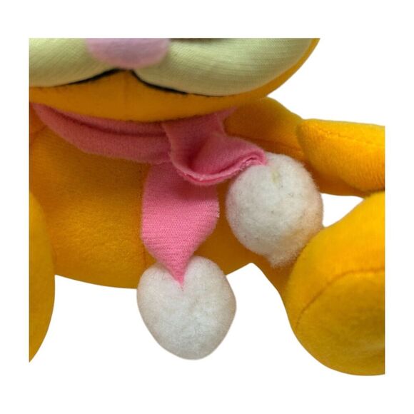 Garfield Pink Christmas Holiday Plush Toy With Santa Hat & Scarf Window Cling - Picture 7 of 16